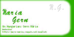 maria gern business card